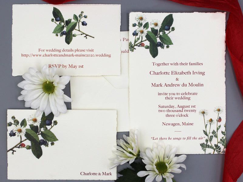 MAINE WILDFLOWER INSPIRED WEDDING INVITATION