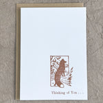 THINKING OF YOU FOX STATIONERY SET - LETTERPRESS PRINTED