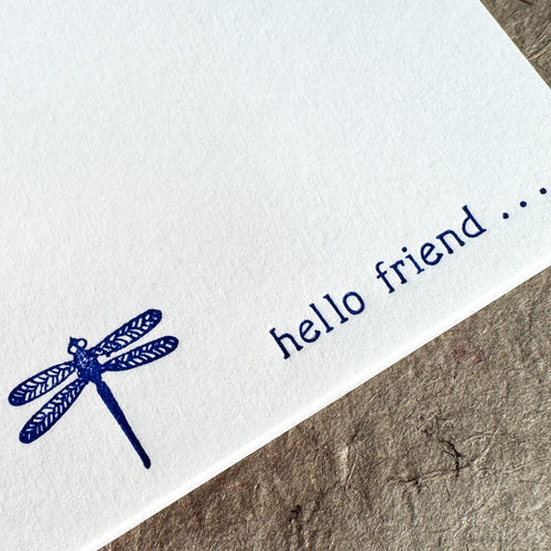 DRAGONFLY STATIONERY SET - LETTERPRESS PRINTED