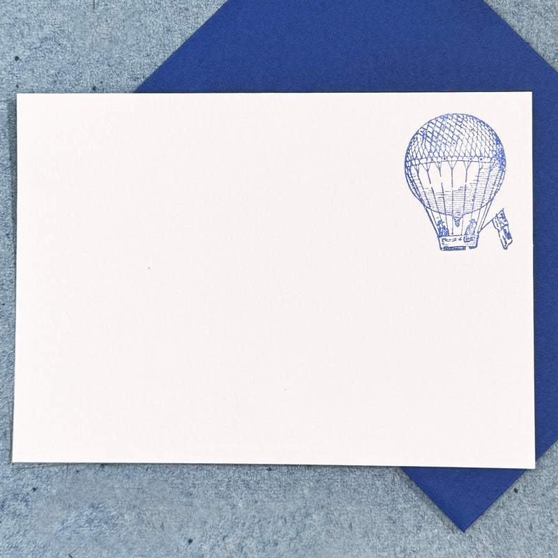 HOT AIR BALLOON NOTE CARD - LETTERPRESS PRINTED