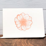 LETTERPRESS PRINTED BOXED STATIONERY SET FEATURING COLORFUL POPPIES
