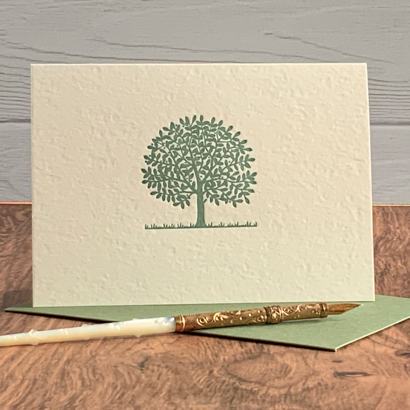 TREE IN THE GRASS  STATIONERY SET - LETTERPRESS PRINTED