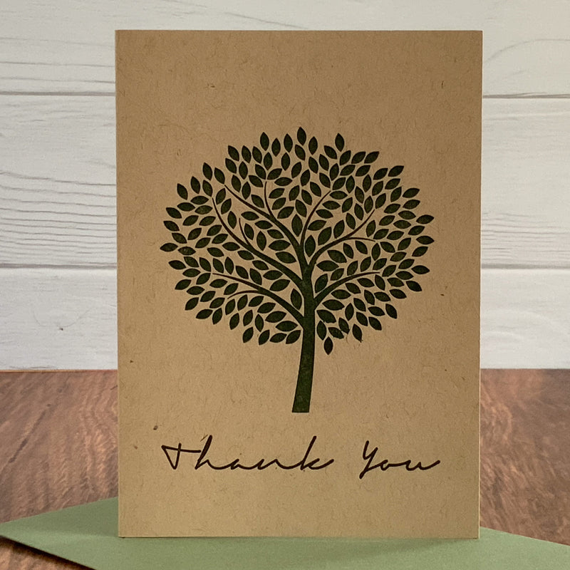 TREE THANK YOU CARD - LETTERPRESS PRINTED