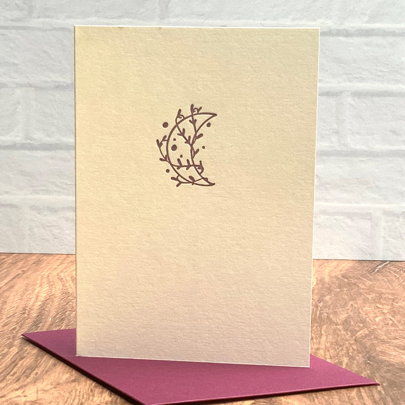 CRESCENT MOON NOTE CARDS BOXED SET - LETTERPRESS PRINTED