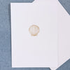 SCALLOP SHELL STATIONERY SET - LETTERPRESS PRINTED