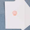 SCALLOP SHELL STATIONERY SET - LETTERPRESS PRINTED