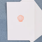 SCALLOP SHELL STATIONERY SET - LETTERPRESS PRINTED