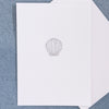 SCALLOP SHELL STATIONERY SET - LETTERPRESS PRINTED