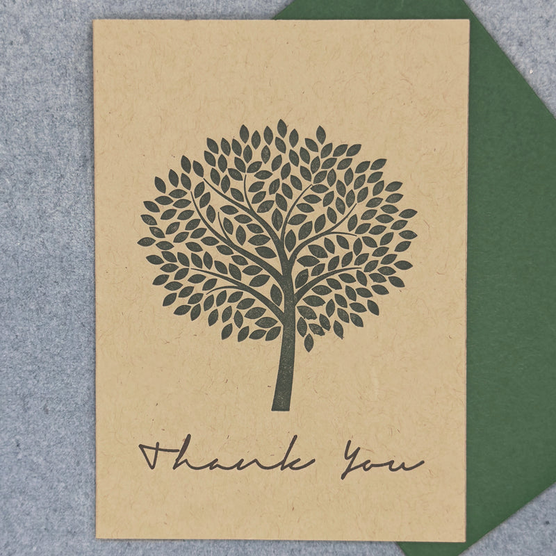 TREE THANK YOU CARD - LETTERPRESS PRINTED