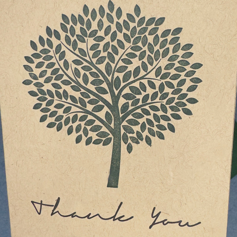 TREE THANK YOU CARD - LETTERPRESS PRINTED