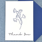 TULIP THANK YOU CARD - LETTERPRESS PRINTED