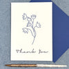 TULIP THANK YOU CARD - LETTERPRESS PRINTED