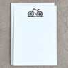 VINTAGE BICYCLE NOTE CARD - LETTERPRESS PRINTED