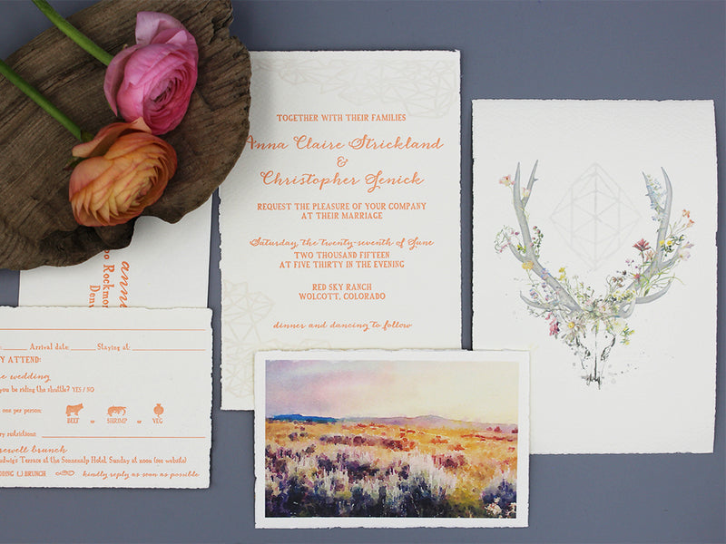 COLORADO RANCH WEDDING INVITATIONS